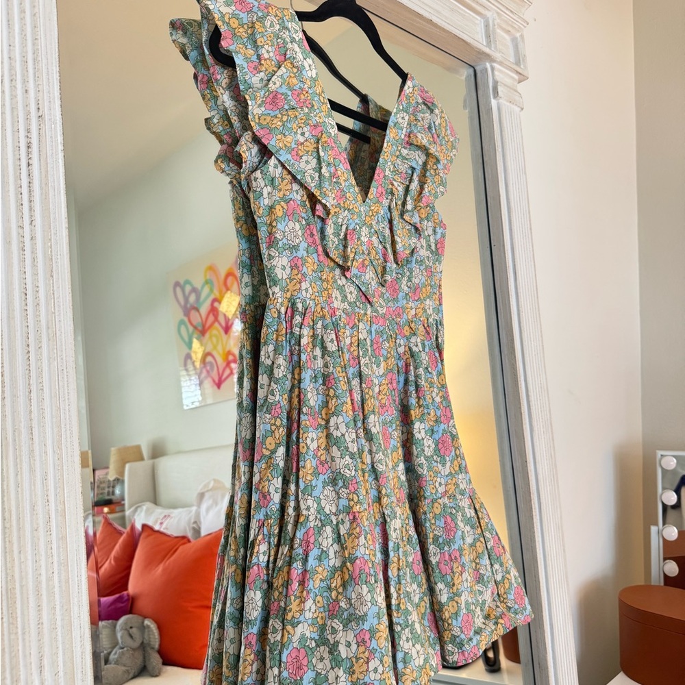 Entro Multicolor Floral Ruffle Dress